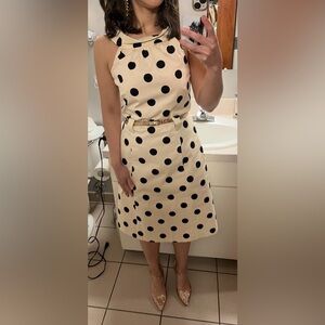 Polka Dot Dress - Cream and Black